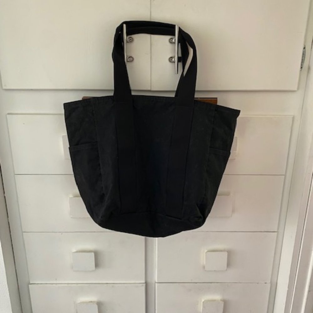 Black Filson Tote bag with side pockets Unisex/ Man tote/ Woman tote